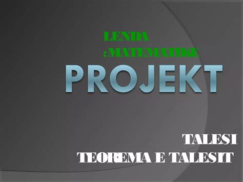 Teorema E Talesit Ppt Free Download