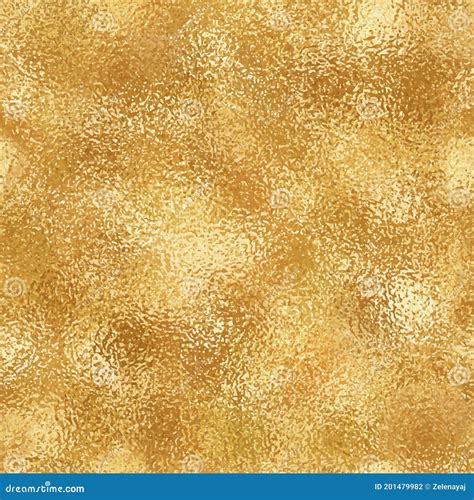 Shiny Gold Foil Seamless Pattern Bright Metallic Background Texture