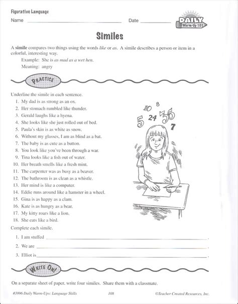 Daily Warm Ups Language Skills Grade 6 Teacher Created Resources 9781420639964