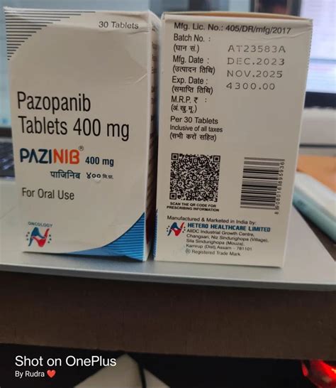 Pazinib Mg Tablets At Rs Bottle Votrient Tablet In Nagpur