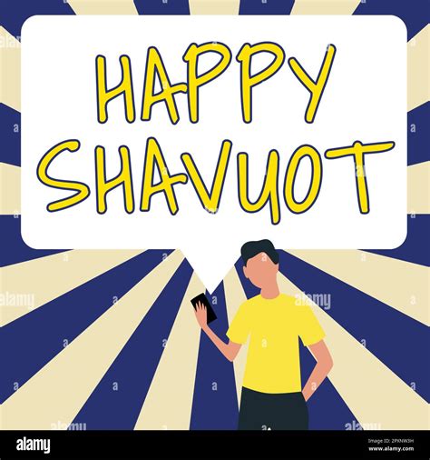 Text Sign Showing Happy Shavuot Concept Meaning Jewish Holiday