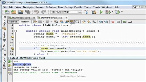 Comparing Strings In Java And Equals Youtube