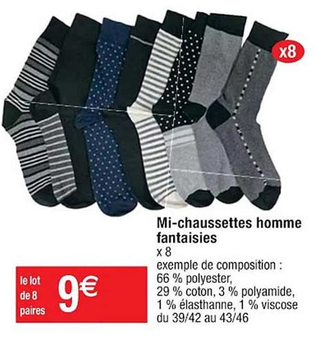 Promo Mi Chaussettes Homme Fantaisies Chez Cora Icatalogue Fr