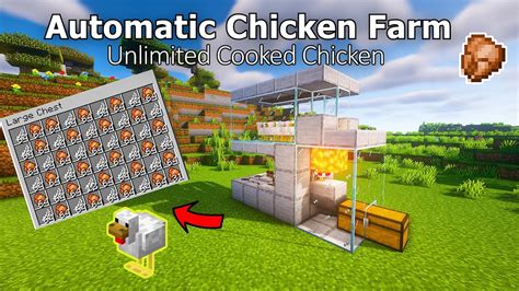 Minecraft Best Automatic Chicken Farm Survival Bedrock Java