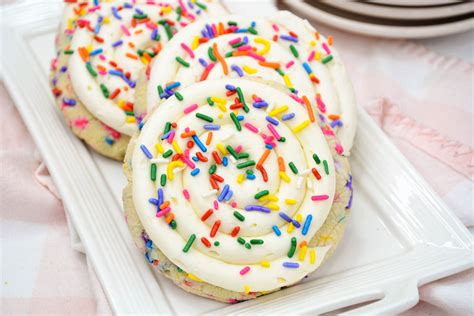 Copycat Crumbl Birthday Cake Cookies Simplistically Living In 2022 Sugar Cookies Recipe Ice