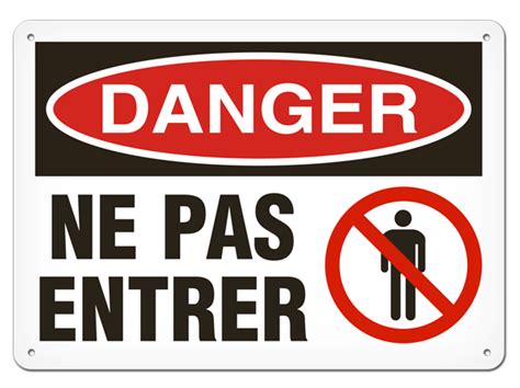 INCOM DANGER Ne Pas Entrer Safety Sign