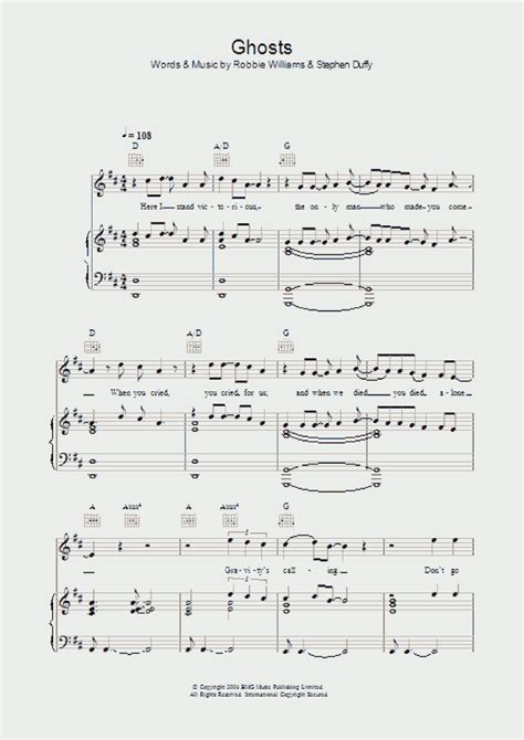 Ghosts Piano Sheet Music Onlinepianist