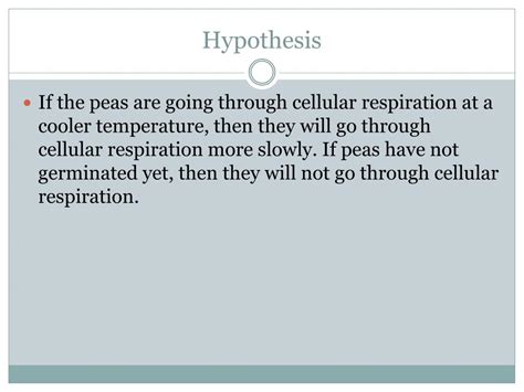 PPT Cellular Respiration In Germinated Peas PowerPoint Presentation