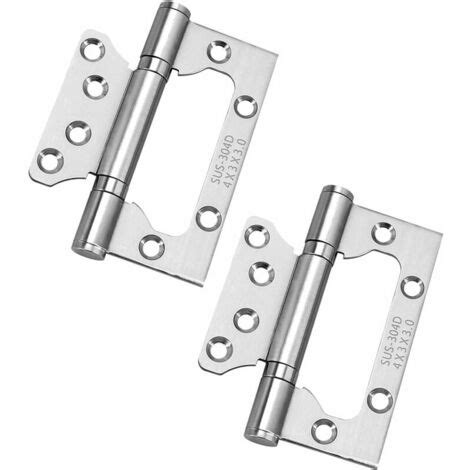 Lot de 4 Charnières en Acier Inoxydable Rectangulaire Feuille 100mm