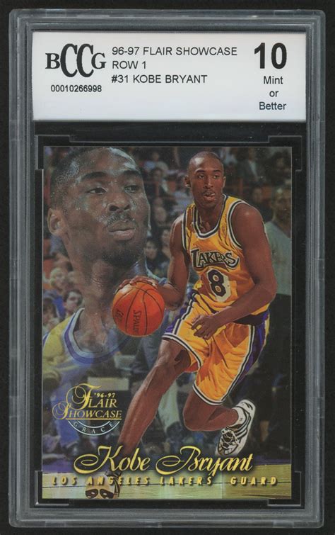 1996 97 Flair Showcase Row 1 31 Kobe Bryant BCCG 10 Pristine Auction