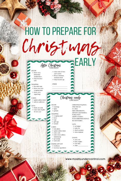 How To Prepare For Christmas Early 10 Easy Ways Mostly Under Control