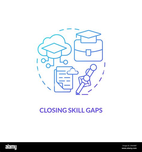 Closing Skill Gaps Gradient Concept Icon Stock Vector Image And Art Alamy