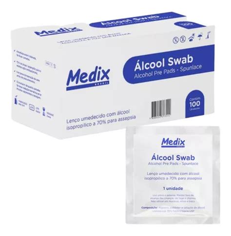 Álcool Swab 70 Sache Lenço Umedecido P Assepsia C 500 Unds MercadoLivre