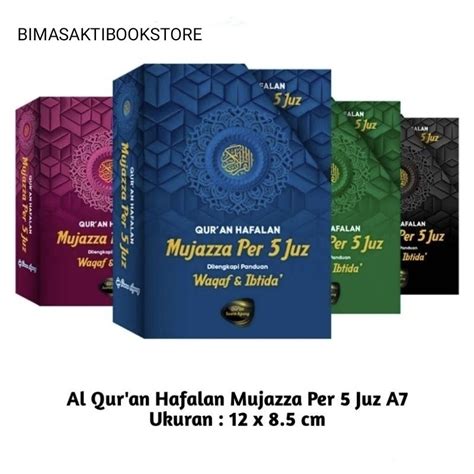 Jual Al Quran Hafalan Waqaf Ibtida Mujazza Per Juz Saku A Box Suara