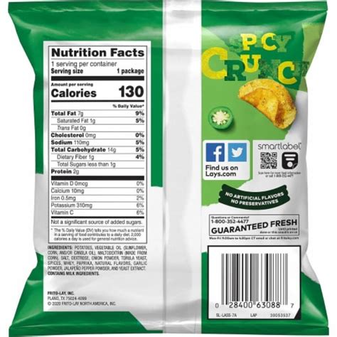 Lays Kettle Cooked Potato Chips Jalapeno 085 Ounce Pack Of 40 0