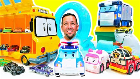 Hot Wheels Canavar Arabalar Ve Robocar Poli Ile Oyuncak Arabalar