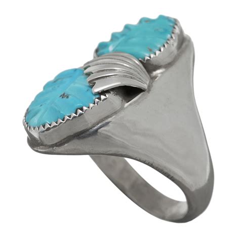 Bague Navajo En Argent Et Turquoise BA1133 Harpo Paris