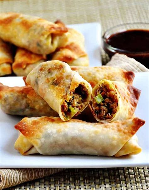 Crispy Baked Egg Rolls Pinch And Swirl