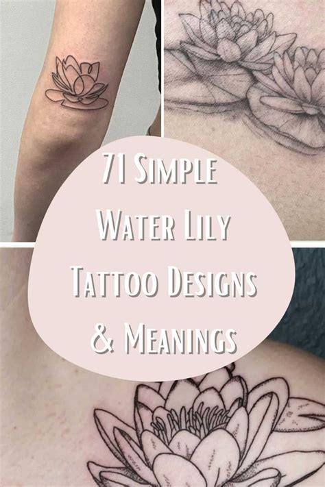 71 Simple Water Lily Tattoo Designs Meanings TattooGlee Water