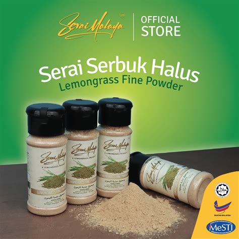 Serai Serbuk Halus Lemongrass Fine Powder Serai Malaya Shopee