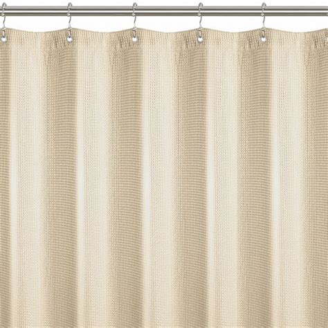 Waffle Weave Fabric Shower Curtain 72 W X 84 H