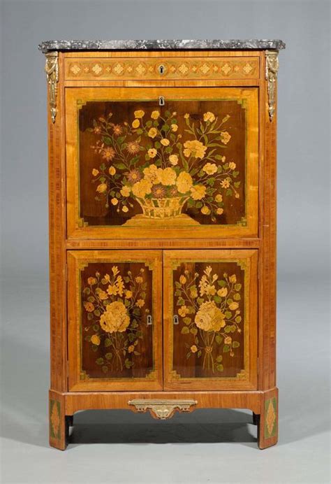 SECRETAIRE A ABATTANT Louis XVI Stamped F RUBESTUCK Francois