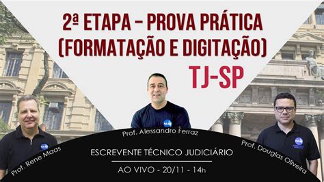 Como é a prova de digitação 2ª etapa da prova de Escrevente do TJSP