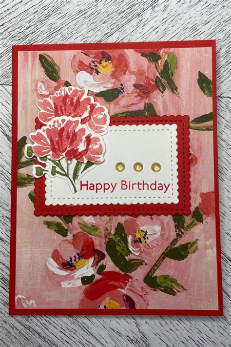 Art Gallery Bundle Happy Birthday card | Card art, Flower cards, Happy ...