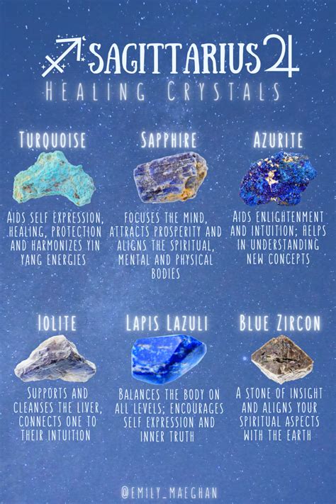 Sagittarius Healing Crystals Crystals Zodiac Signs Colors