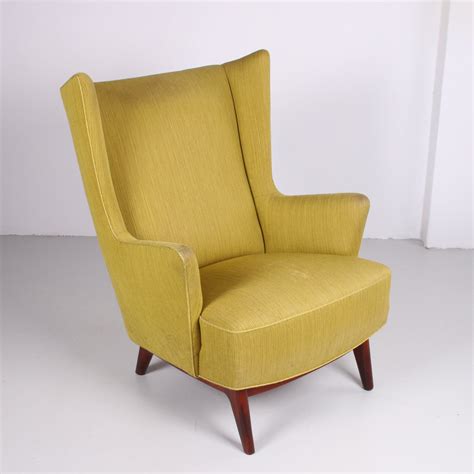 Moss Green Danish Armchair With Rosewood Base 1960s 150285