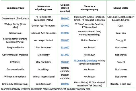 Several Large Indonesian Palm Oil Companies Also Have Risky Mining