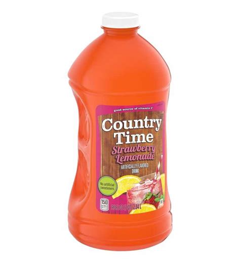 Country Time Strawberry Lemonade Flavored Drink 96 Fl Oz Bottle