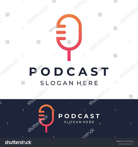 Podcast Logo Vector Design Modern Trendy Stock Vector Royalty Free