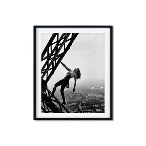 Tina Turner At The Eiffel Tower Paris Black And White Photo Poster