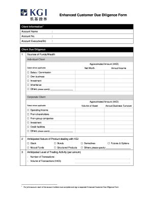 Due Diligence Form Fill And Sign Printable Template Online