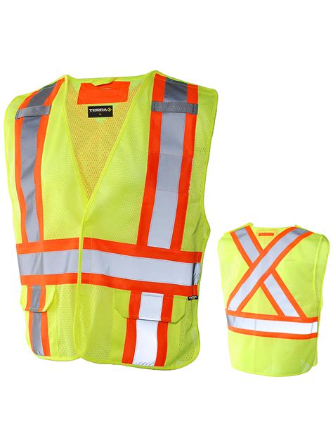 Terra Hi Vis Reflective Point Tear Away Vest