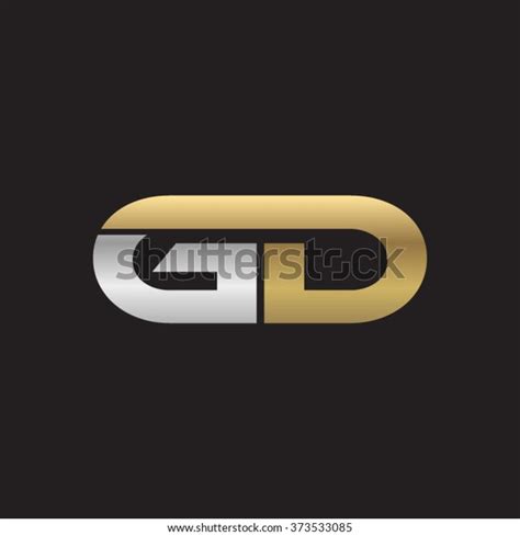 Gd Company Linked Letter Logo Golden Stock Vector Royalty Free