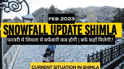 Snowfall Update Shimla In February Snowfall In February Snow