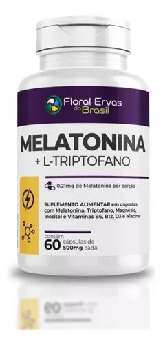 Melatonina L Triptofano Magnésio Inositol Vitaminas 500mg 60