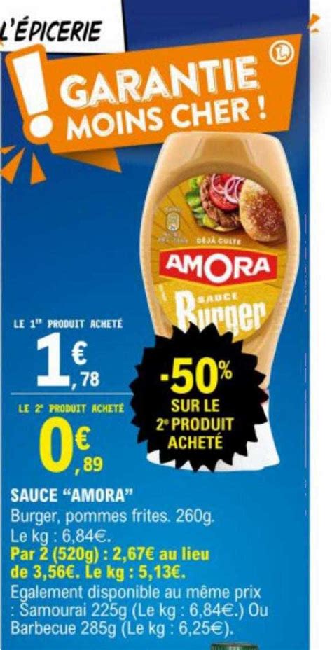 Promo Sauce Amora Chez E Leclerc Icatalogue Fr