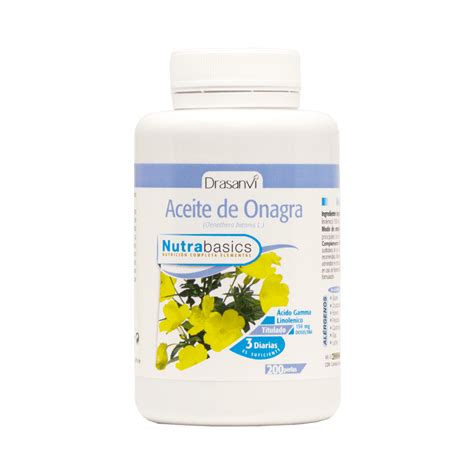 Aceite De Onagra 500 Mg 200 Perlas Nutrabasics Drasanvi Drasanvi