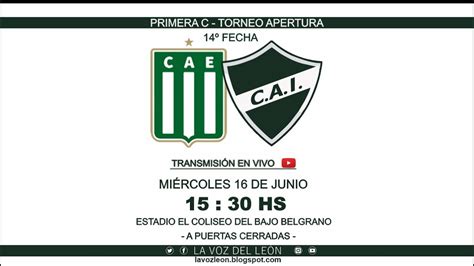 Excursionistas Vs Ituzaing En Vivo Primera C Fecha Torneo