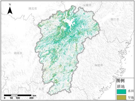 江西省耕地资源空间分布产品 土地资源类数据 地理国情监测云平台