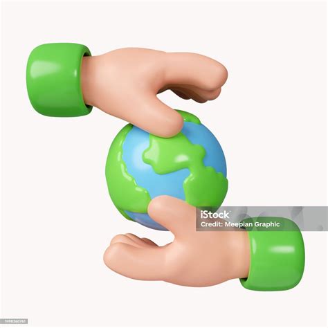 Foto De 3d Sustente O Conceito De Terra Mãos Humanas Segurando Global