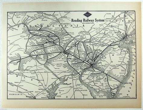 Original Reading Railroad System Map