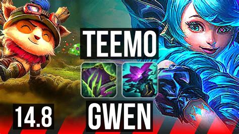 Teemo Vs Gwen Top Rank Teemo Games Godlike Kr