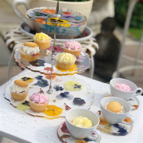 Afternoon Tea Cake Stand Set 3 Tier Floral Stand With 3 Etsy