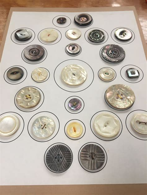 Antique Mother Of Pearl Shell Fancy Buttons On Card Lot 25 VINTAGE By