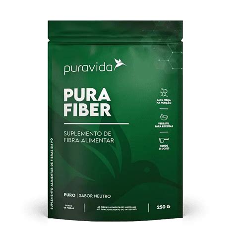 Pura Fiber 250g Suplemento Alimentar De Fibra Pura PURAVIDA