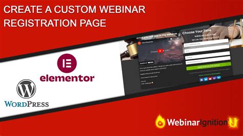 How To Create A Custom Webinar Registration Page For Webinarignition